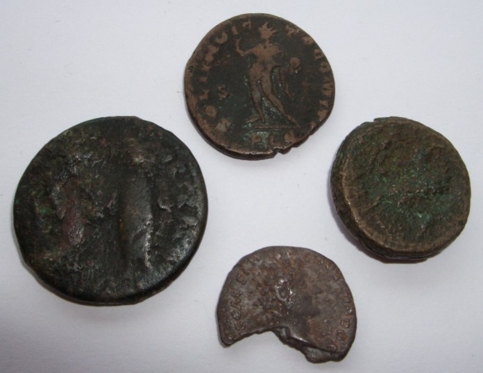 Four-Ancient-Roman?-Coins,-ID-Help-Needed